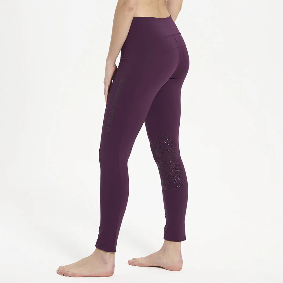 Leggings donna grip al ginocchio EMERALD Ublack burgundy