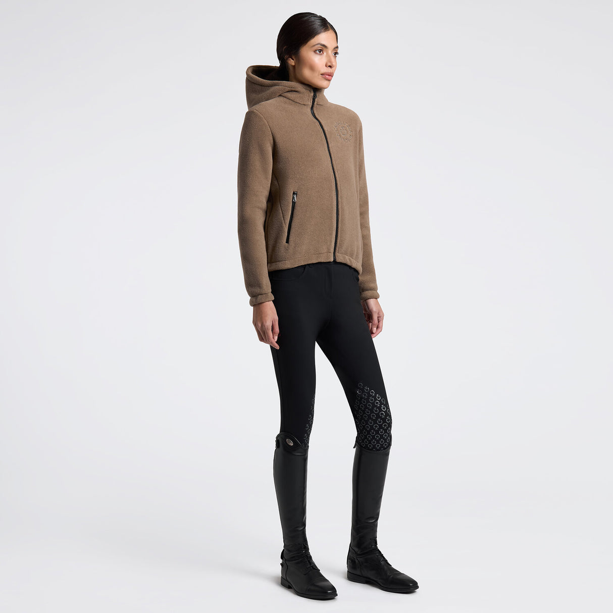 Felpa con Cappuccio da Donna Cavalleria Toscana in Fleece Tecnico
