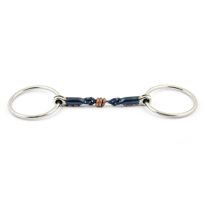 Filetto in acciaio blu con elementi in rame Jump'in 13.5 cm