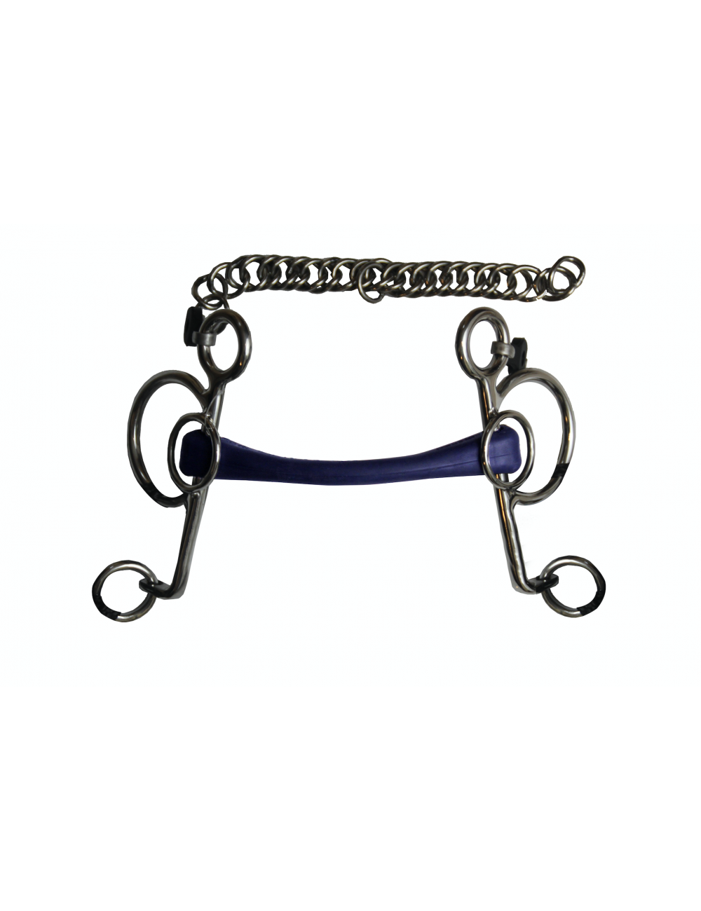 Full cheek flexible Rubber Pelham bit