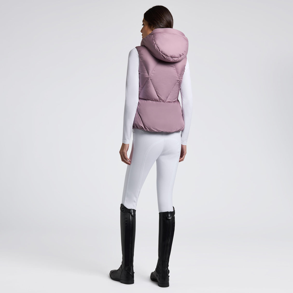 Piumino Smanicato da Donna Cavalleria Toscana in Nylon con Cappuccio