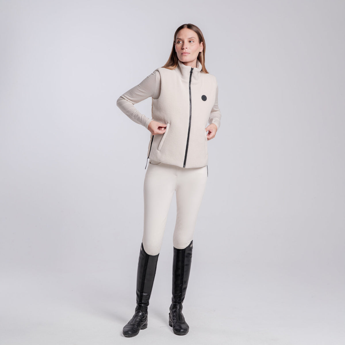 GILET IN PILE CON ZIP DA DONNA Cavalleria Toscana