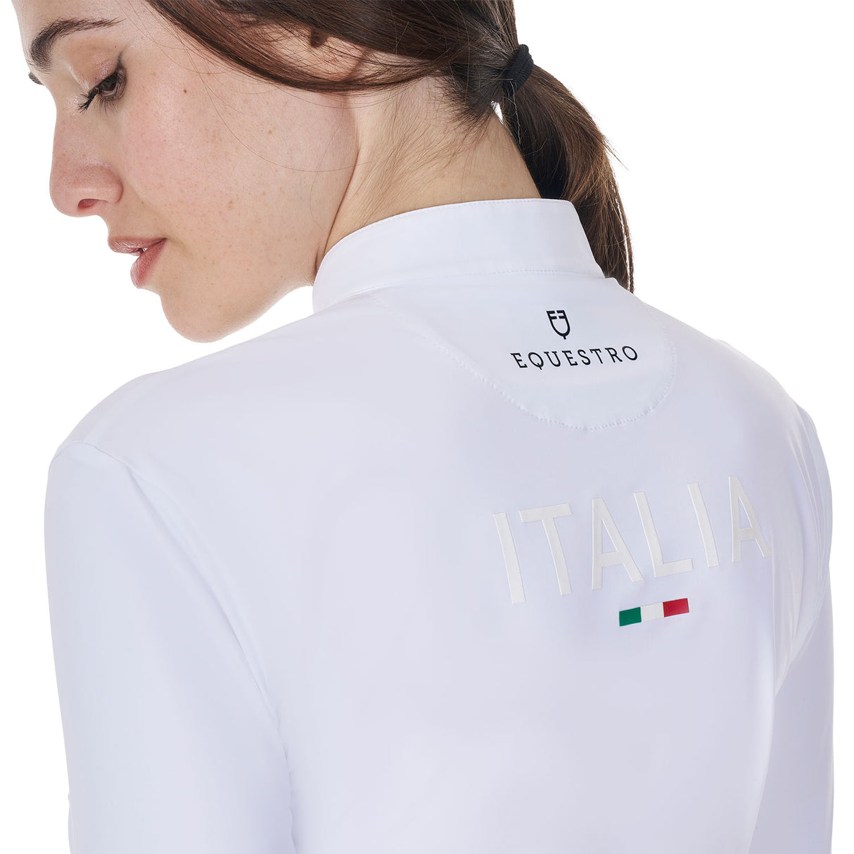 Polo donna da concorso manica lunga Equestro X FISE