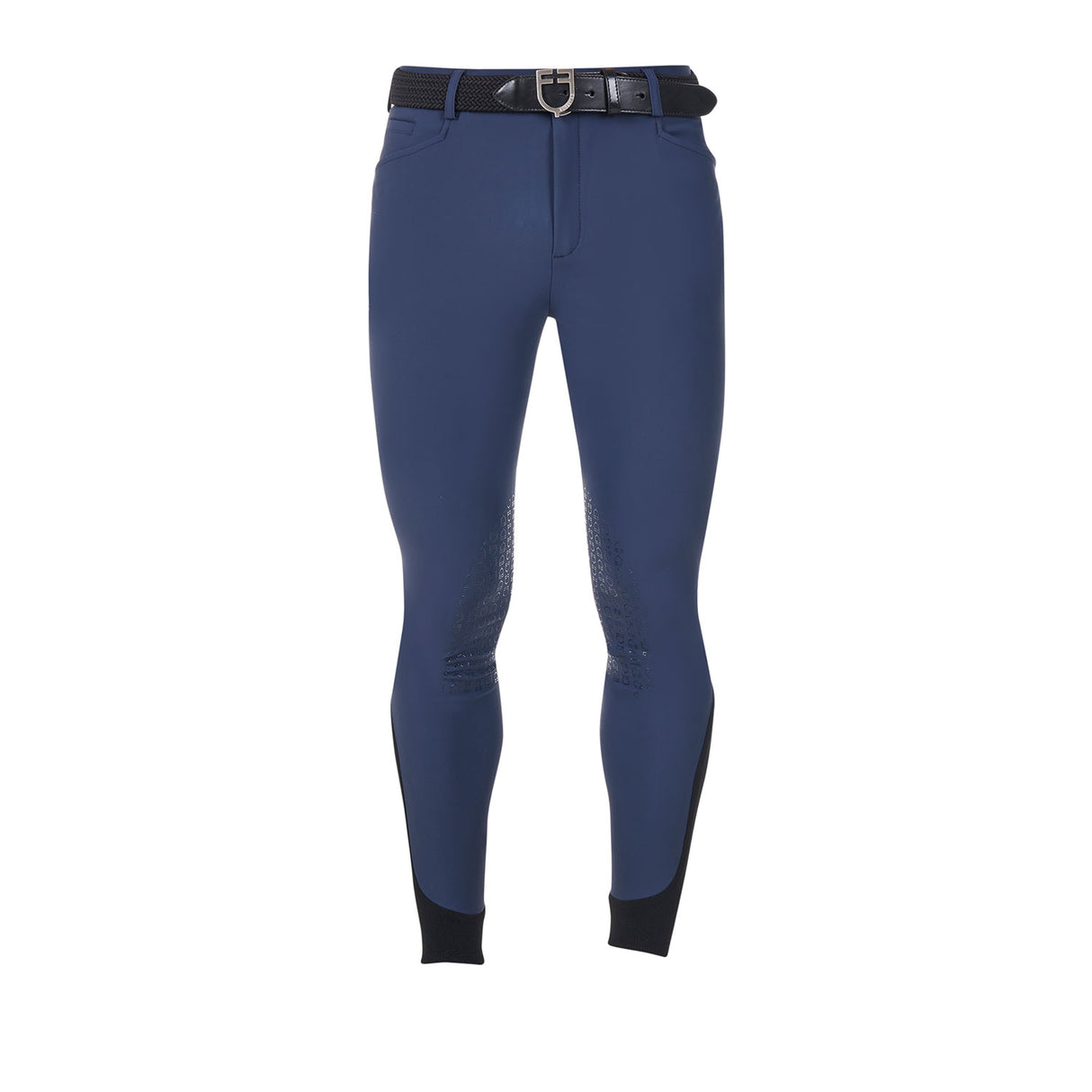 Pantaloni uomo grip ginocchio Equestro X FISE navy blazer
