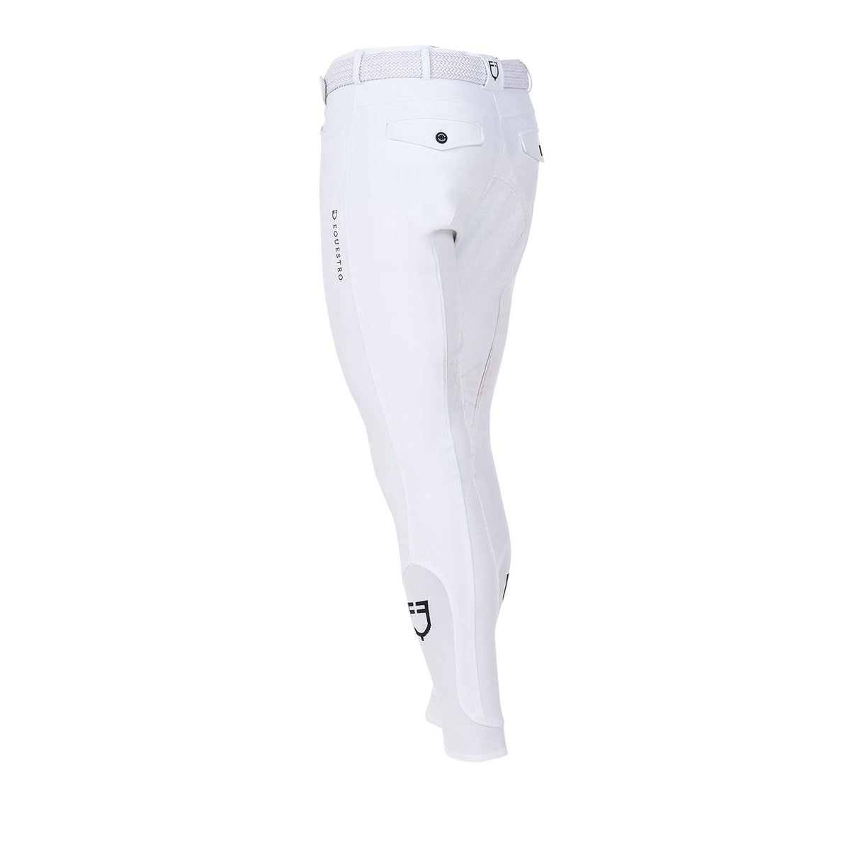Pantaloni uomo grip ginocchio Equestro X FISE bianco