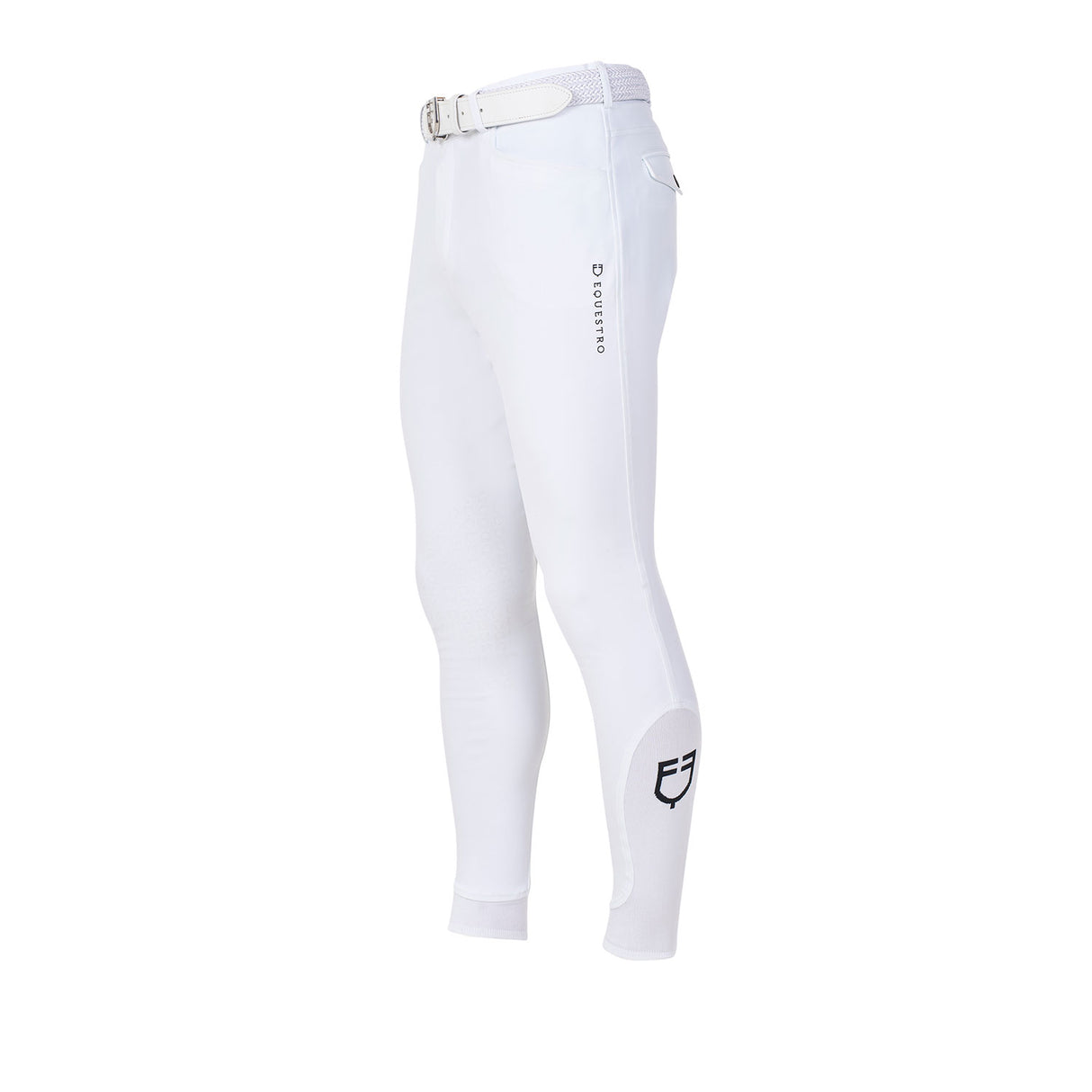 Pantaloni uomo grip ginocchio Equestro X FISE bianco