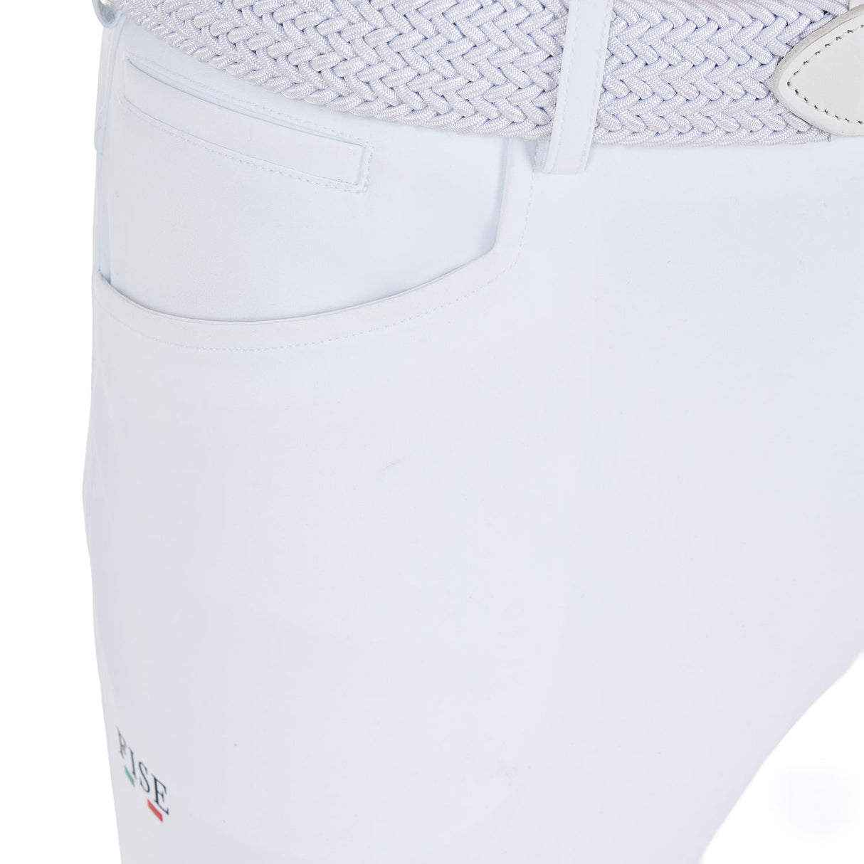 Pantaloni uomo grip ginocchio Equestro X FISE bianco