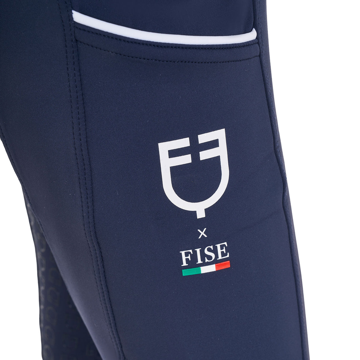 Leggings bambina slim fit full grip Equestro X FISE navy blazer