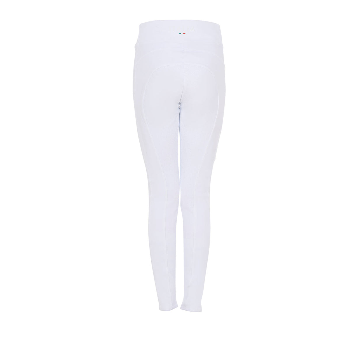 Leggings bambina slim fit full grip Equestro X FISE bianco