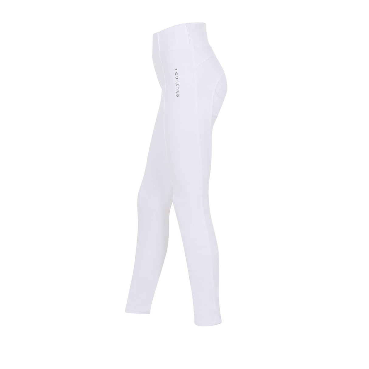 Leggings bambina slim fit full grip Equestro X FISE bianco