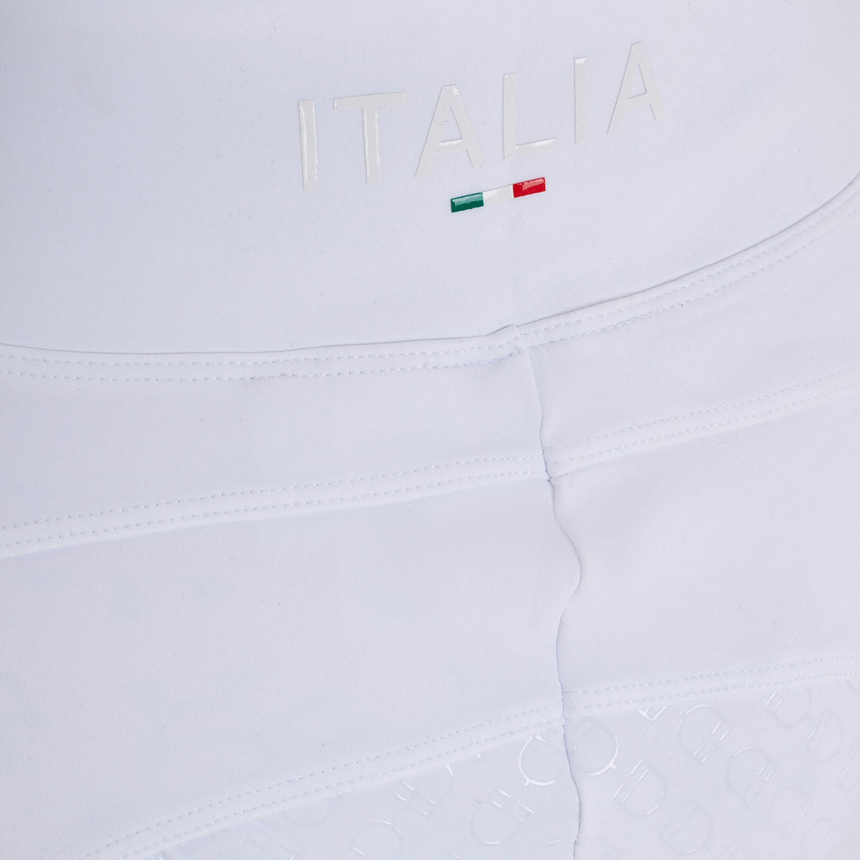 Leggings bambina slim fit full grip Equestro X FISE bianco