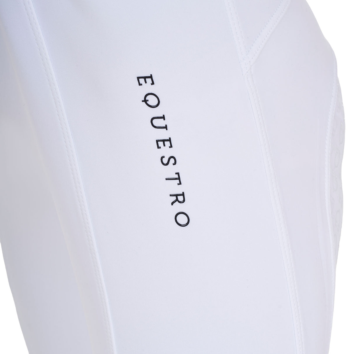 Leggings bambina slim fit full grip Equestro X FISE bianco