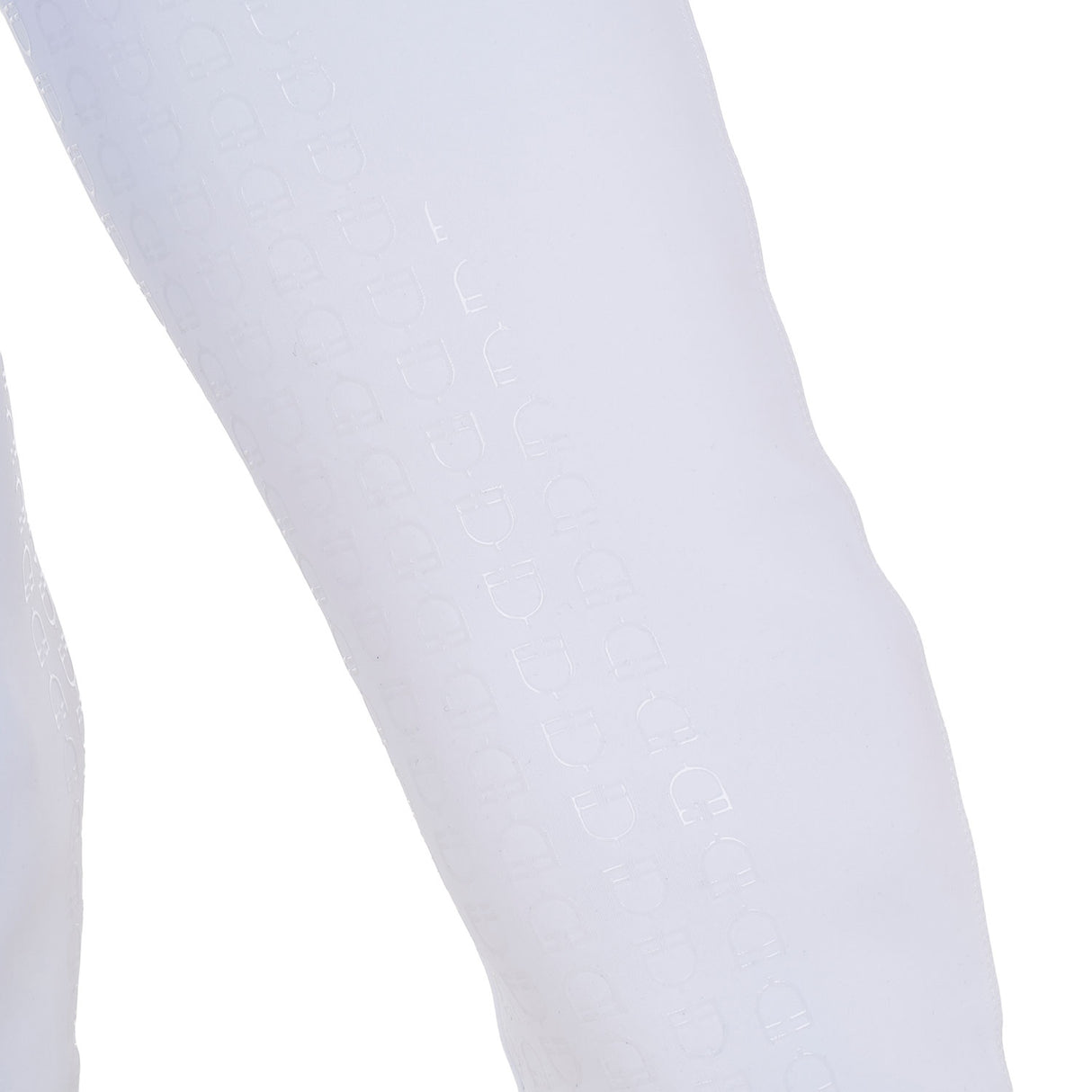 Leggings bambina slim fit full grip Equestro X FISE bianco