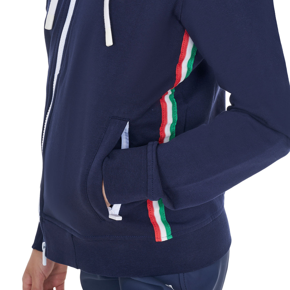 Felpa in pile unisex bambini con cappuccio Equestro x Fise