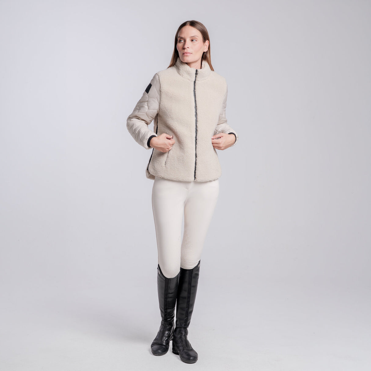 MAGLIA IN PILE TEDDY CON ZIP DA DONNA Cavalleria Toscana