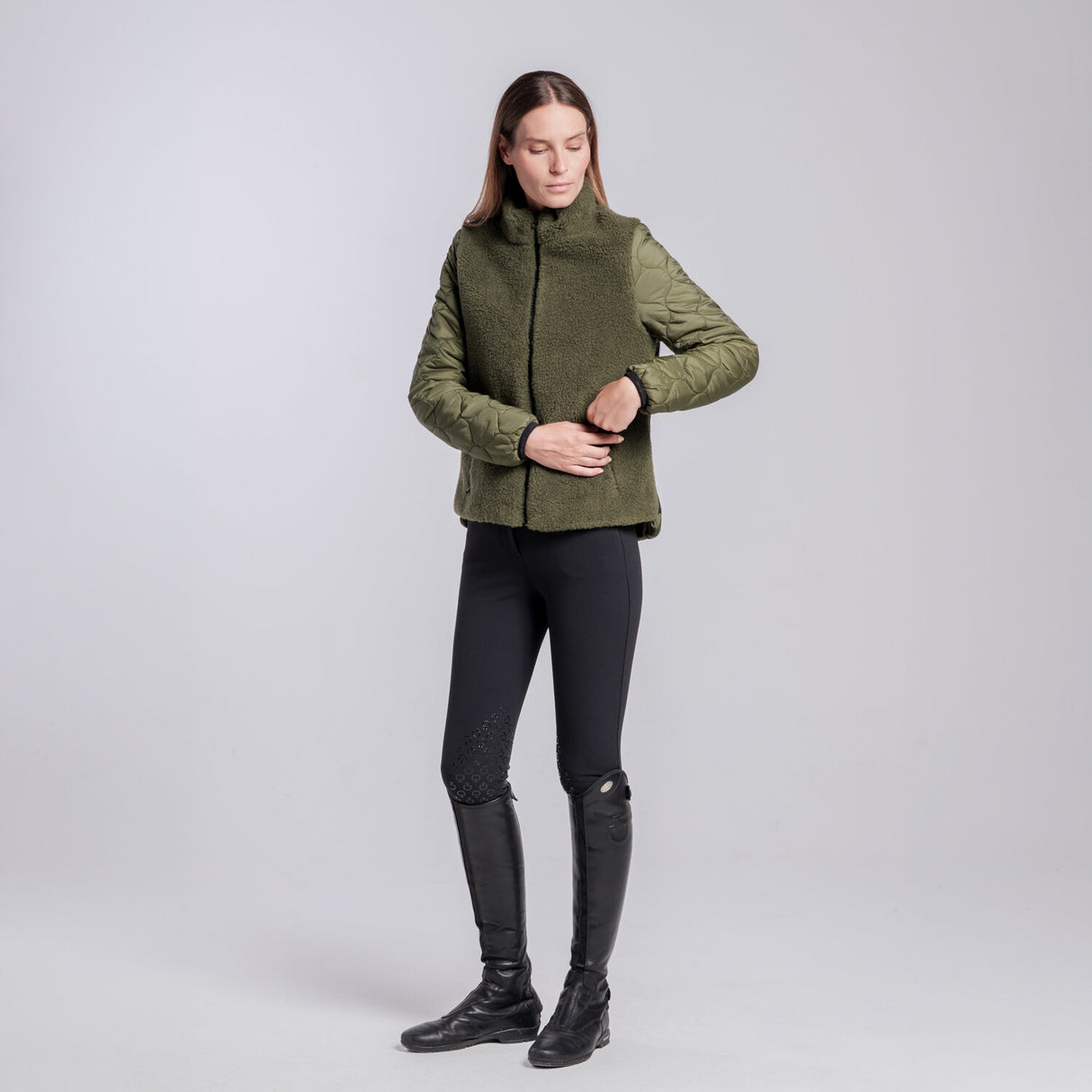 MAGLIA IN PILE TEDDY CON ZIP DA DONNA Cavalleria Toscana
