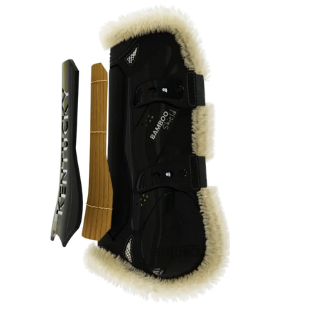Stinchiere Vegan Sheepskin bottoncini con pelliccia Kentucky marrone