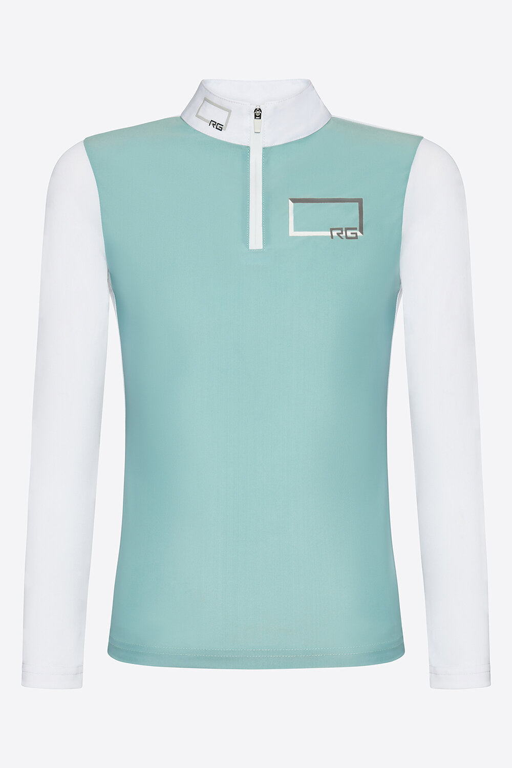 Polo da Competizione RG da Bambina in Jersey Piquet con Zip