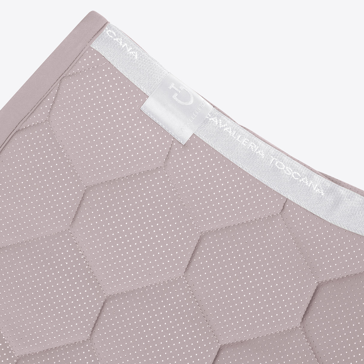 Sottosella e cuffia jumping con trapuntatura esagonale Cavalleria Toscana rosa