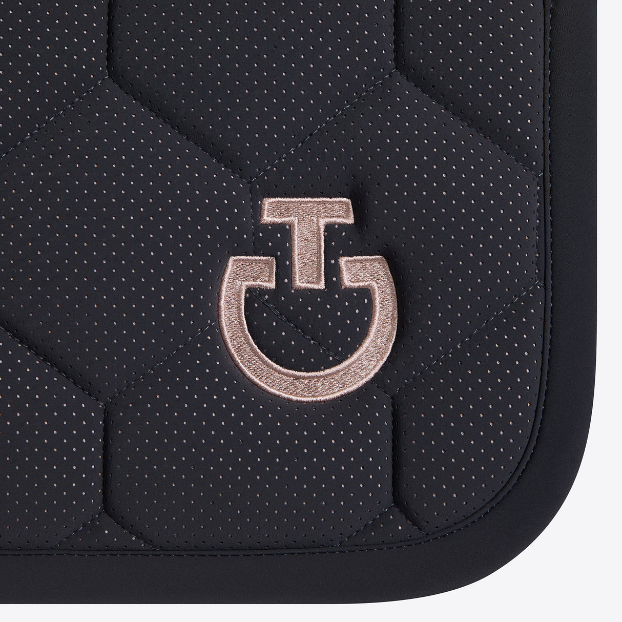 Sottosella e cuffia jumping con trapuntatura esagonale Cavalleria Toscana grigio e rosa