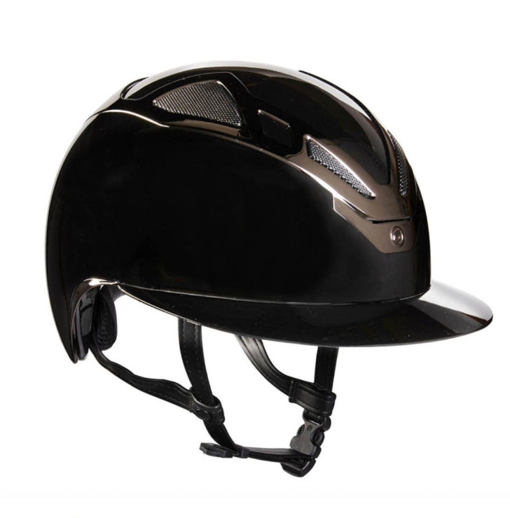 CASCO APEX CHROME LADY NERO LUCIDO GLOSSY