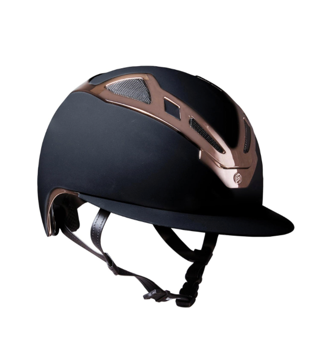 CASCO SUOMY CHROME BLACK ROSE GOLD LADY MATT