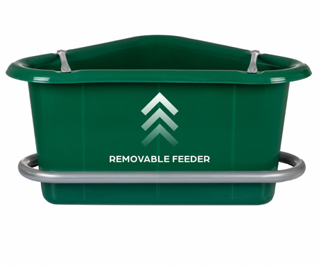 Mangiatoia con telaio metallico e maniglia