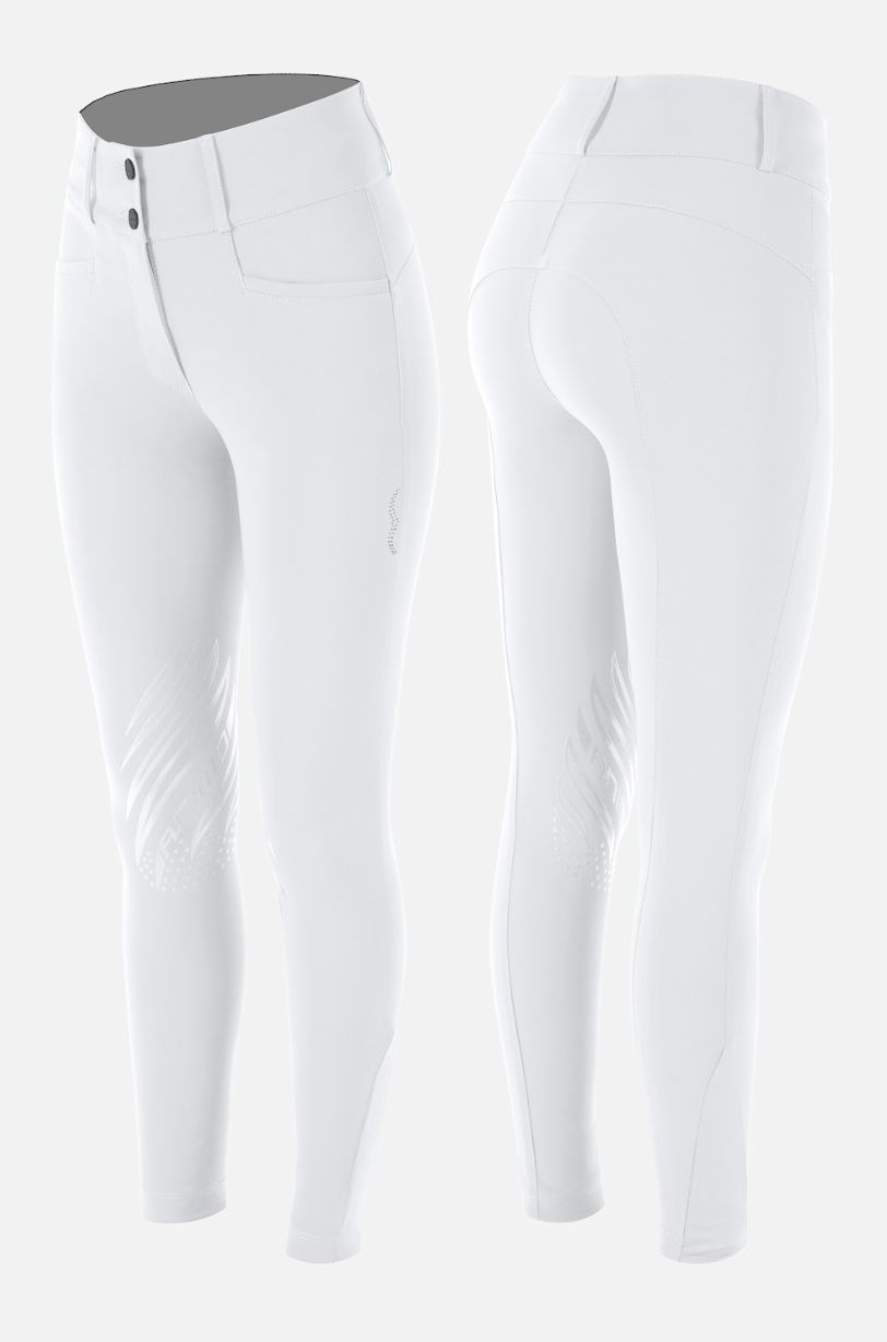 Pantalone donna a vita alta modello Nedgard bianco Animo