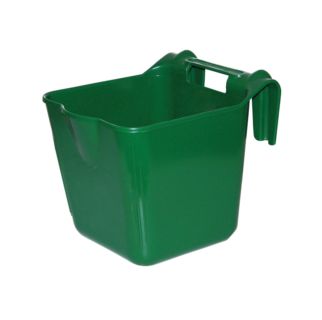 Mangiatoia quadrata in plastica con ganci e maniglia