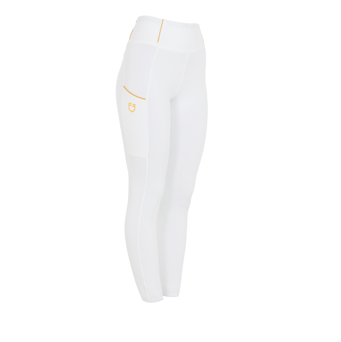 Leggings donna slip fit full Grip Equestro bianco
