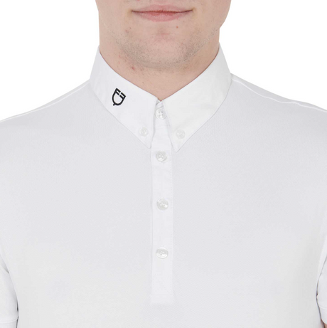 Polo uomo da concorso in tessuto tecnico traspirante Equestro