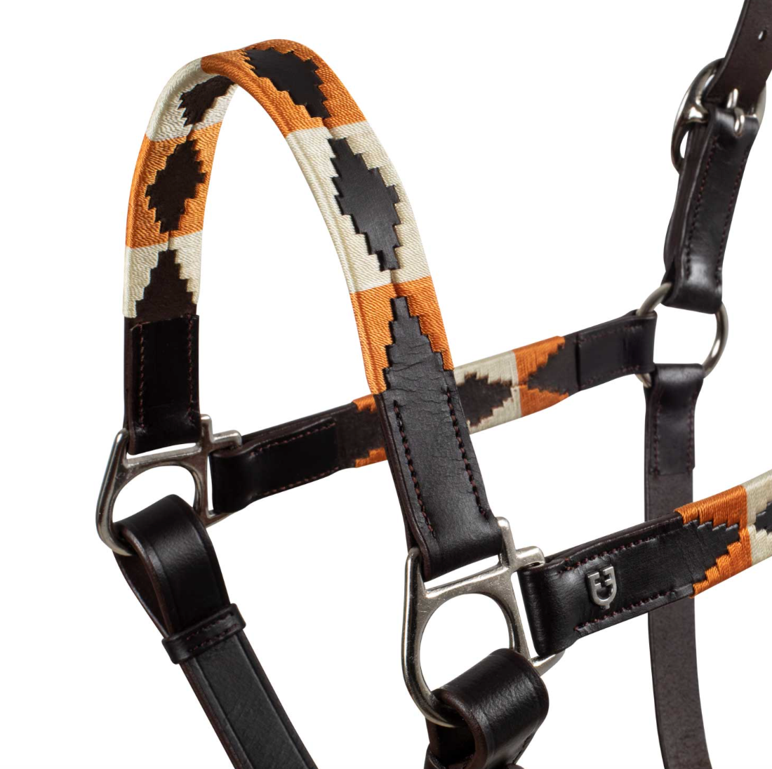 Cavezza in cuoio con decorazioni Navajo Equestro