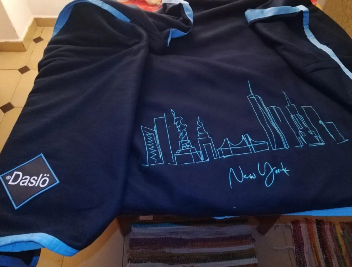 Ricamo su sottosella o coperta