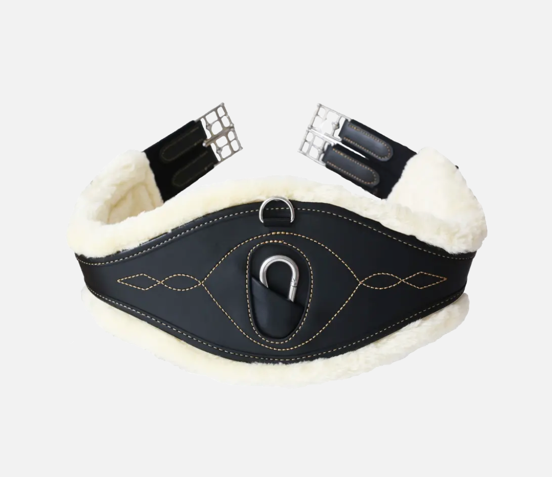 Sottopancia a caramella con pelliccia Kentucky nero