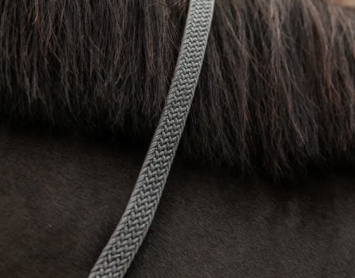 Lunghina da presentazione in nylon trecciato grigio Kentucky