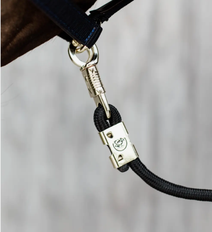 Lunghina con gancio antipanico in nylon Kentucky blu