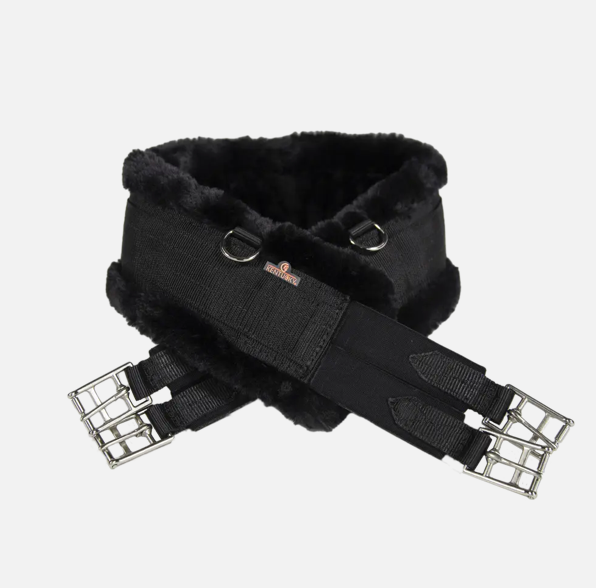 Sottopancia in nylon con finto montone Kentucky nero/nero