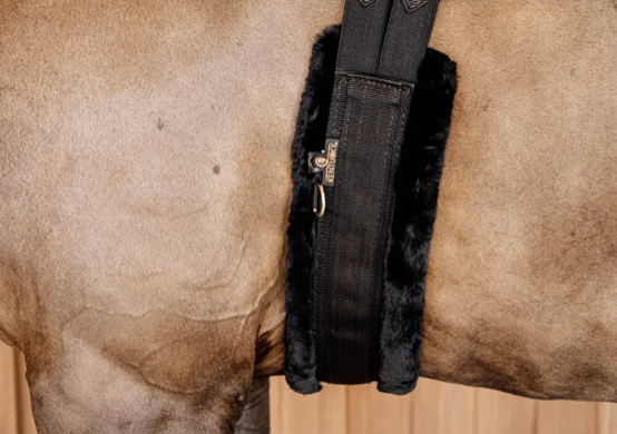 Sottopancia in nylon con finto montone Kentucky nero/nero