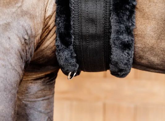 Sottopancia in nylon con finto montone Kentucky nero/nero