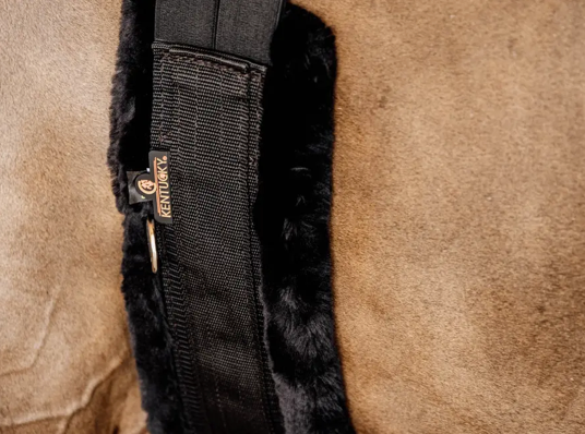 Sottopancia in nylon con finto montone Kentucky nero/nero