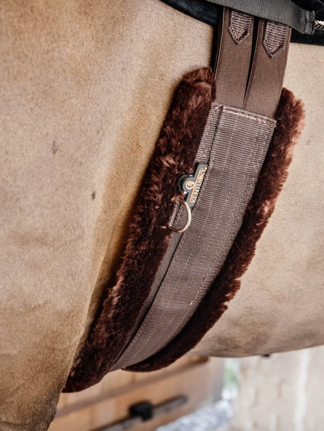 Sottopancia in nylon con finto montone Kentucky marrone/marrone