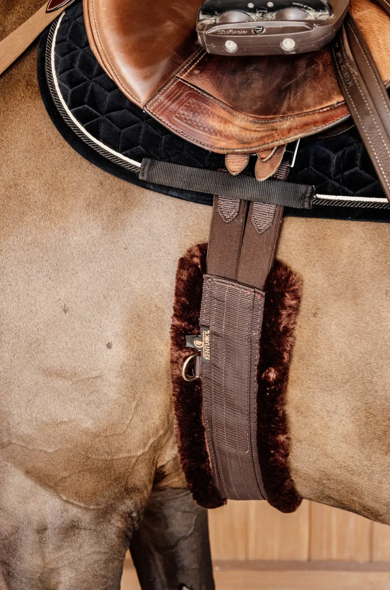 Sottopancia in nylon con finto montone Kentucky marrone/marrone