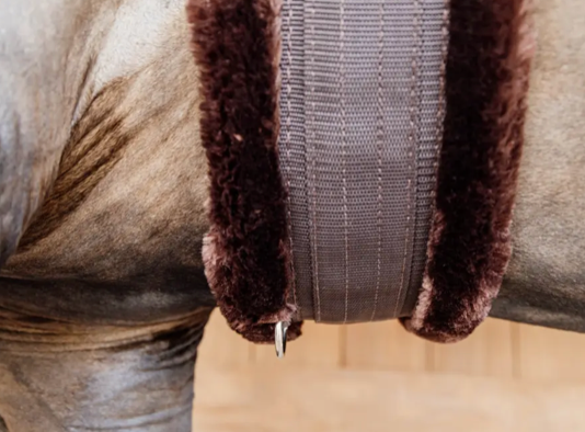 Sottopancia in nylon con finto montone Kentucky marrone/marrone