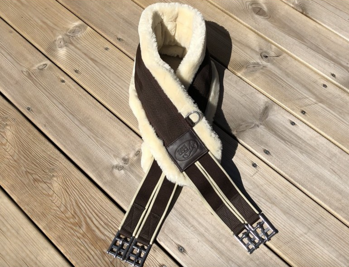 Sottopancia Jump'in con pellicciotto marrone/panna