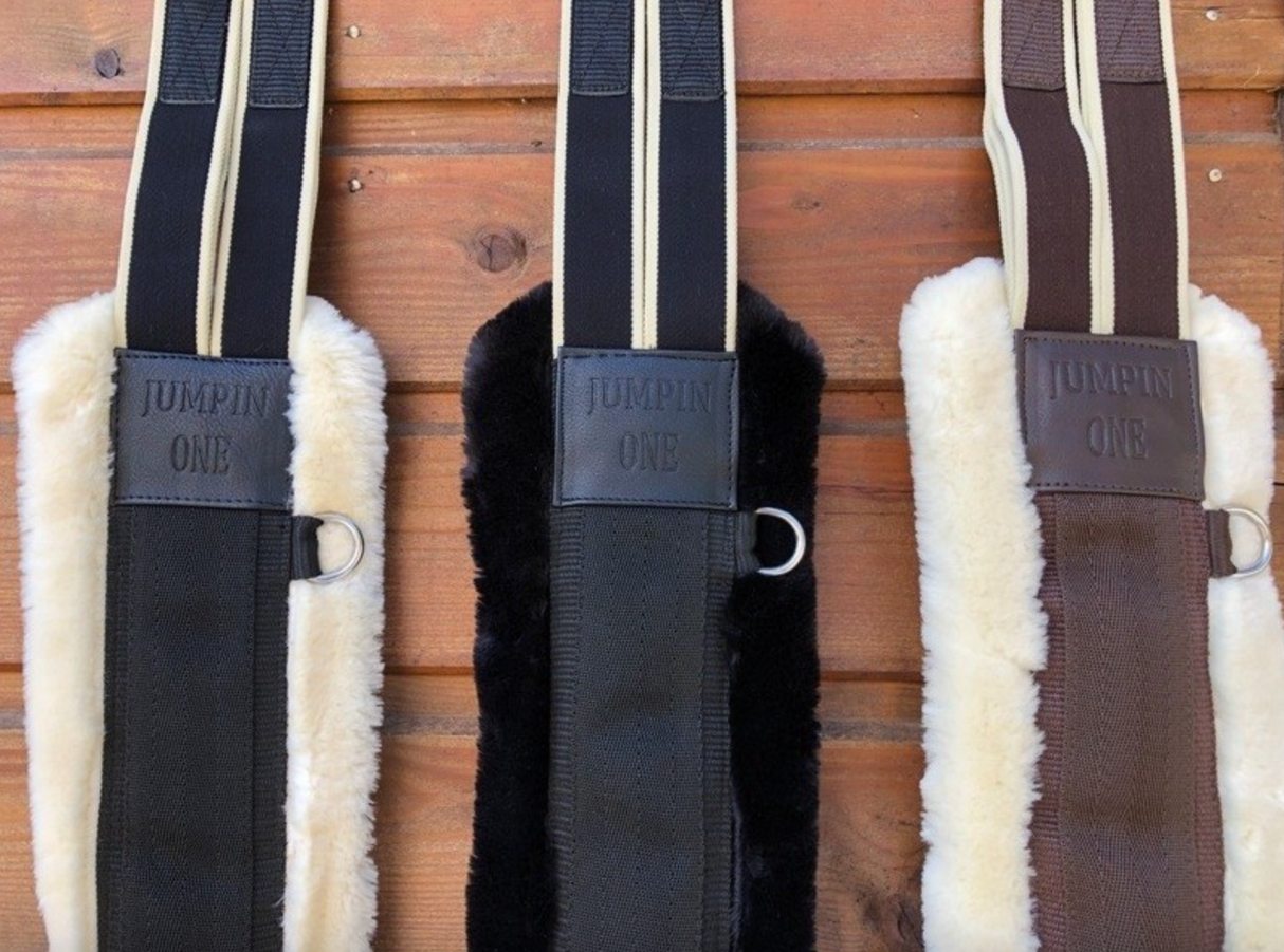 Sottopancia Jump'in con pellicciotto nero/panna