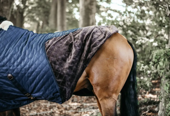 Coperta da box 0 gr con interno di pelliccia Kentucky blu