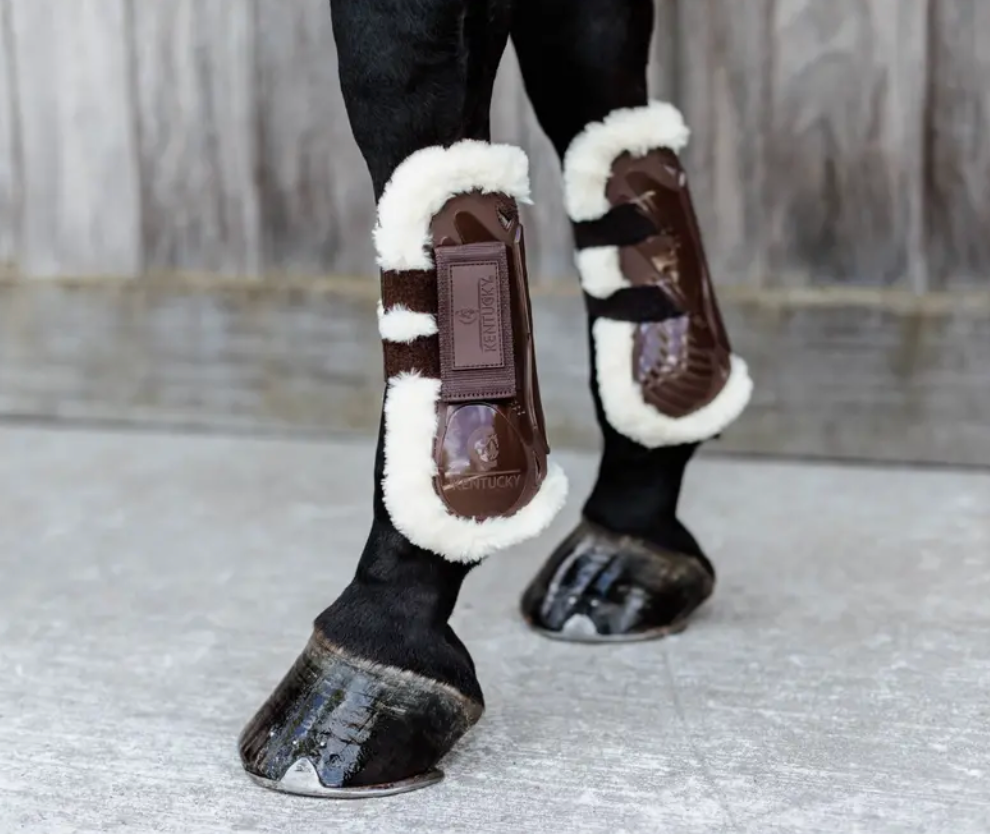 Stinchiere Vegan Sheepskin Velcro Kentucky marrone