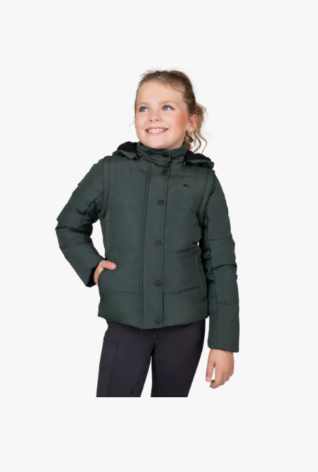 Giacca invernale Rayah Junior con maniche staccabili verdone QHP