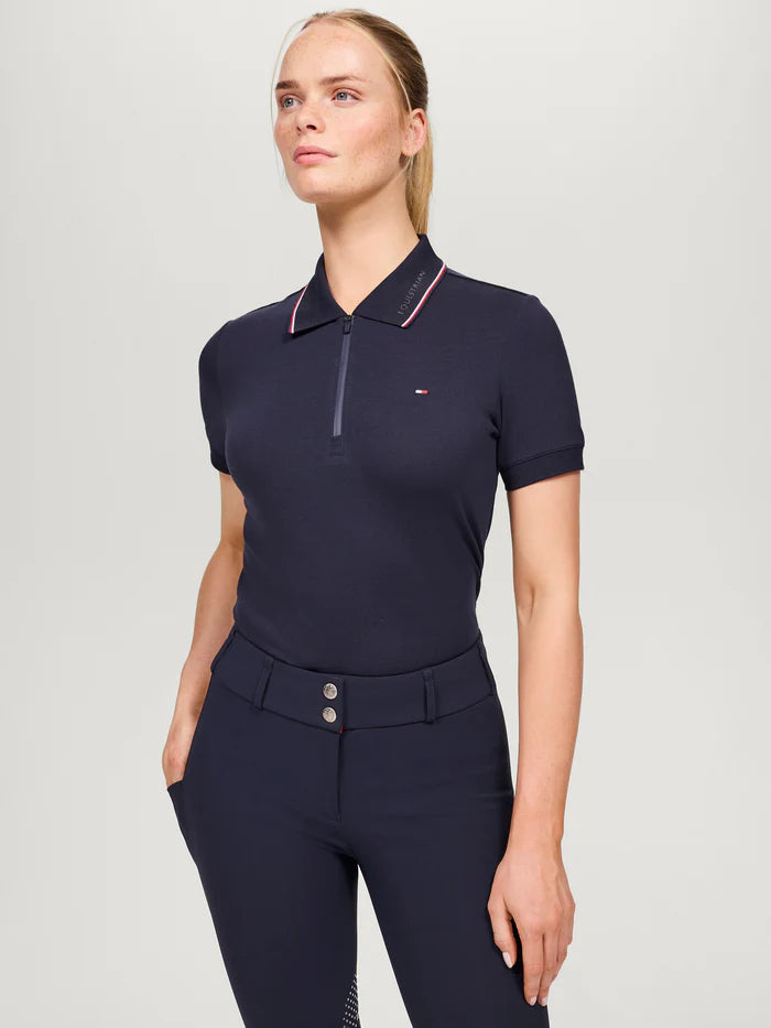 Polo donna con zip Camden DESERT SKY Tommy Hilfiger