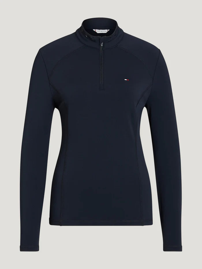 Winter Baselayer Beth 1/4 zip  DESERT SKY Tommy Hilfiger